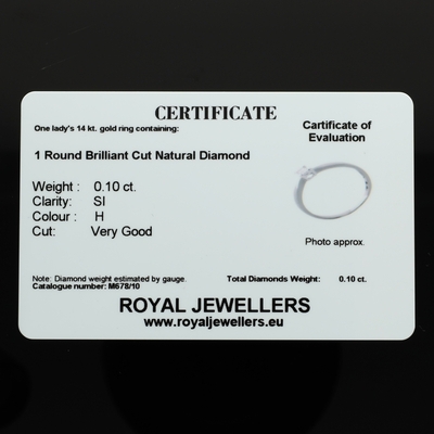 Fehér arany gyűrű 55-ös méret (M678/10-55)